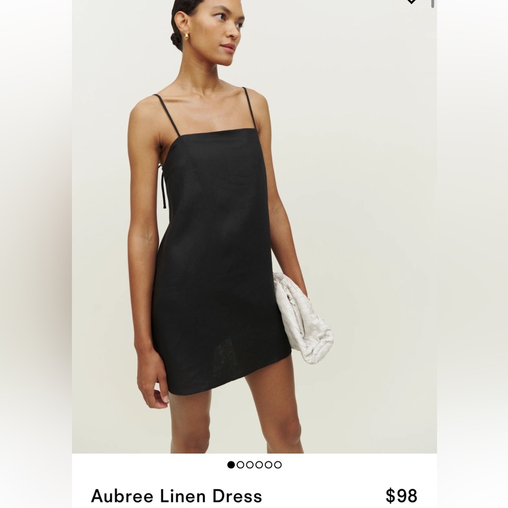 Reformation Aubree Dress Black- Small